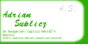 adrian suplicz business card